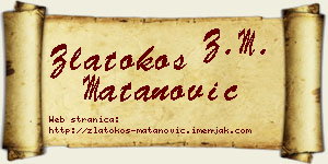 Zlatokos Matanović vizit kartica